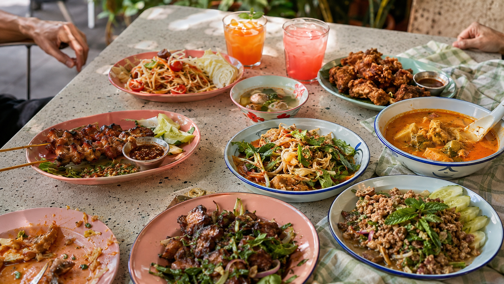 Charcoal grilling at a Korean barbecue table in Lauderhill